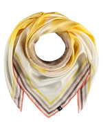 Load image into Gallery viewer, Striped Sunflower Oversized Silk Square
