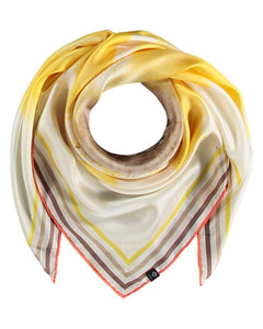 Striped Sunflower Oversized Silk Square