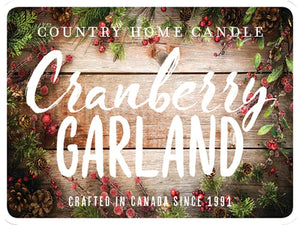 26oz Canister Jar Cranberry Garland