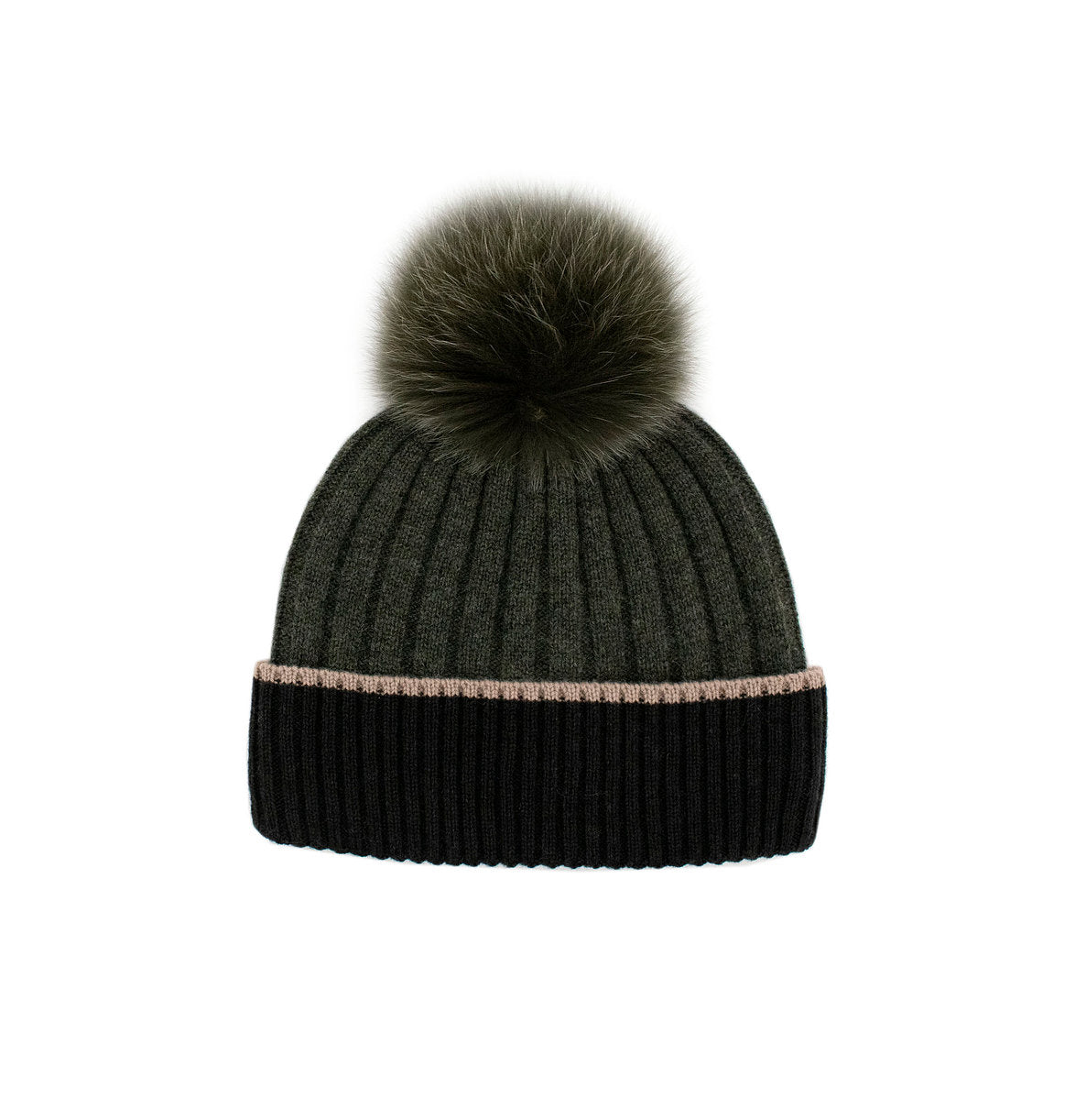 Ribbed Hat with Contrast Border